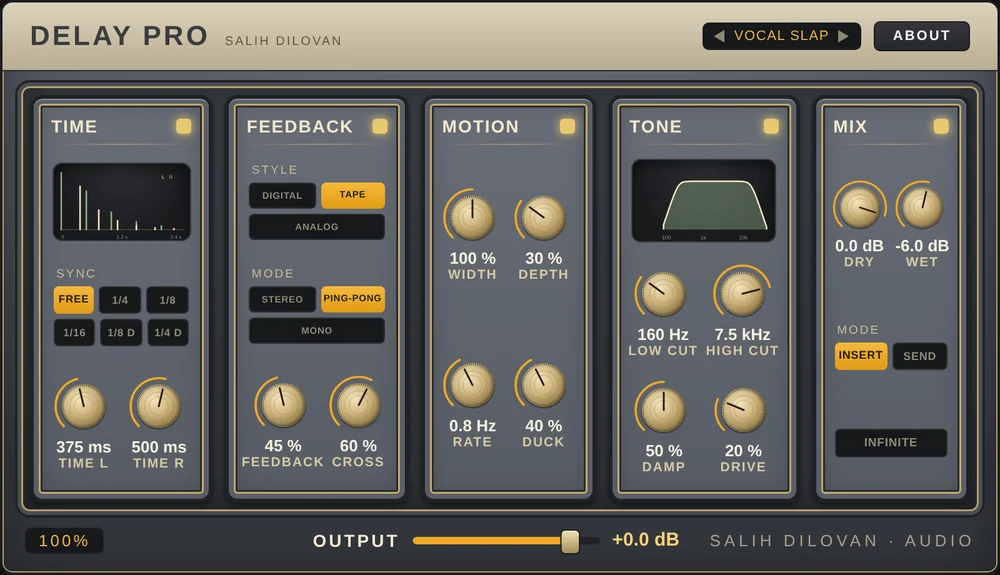 Delay Pro plugin preview