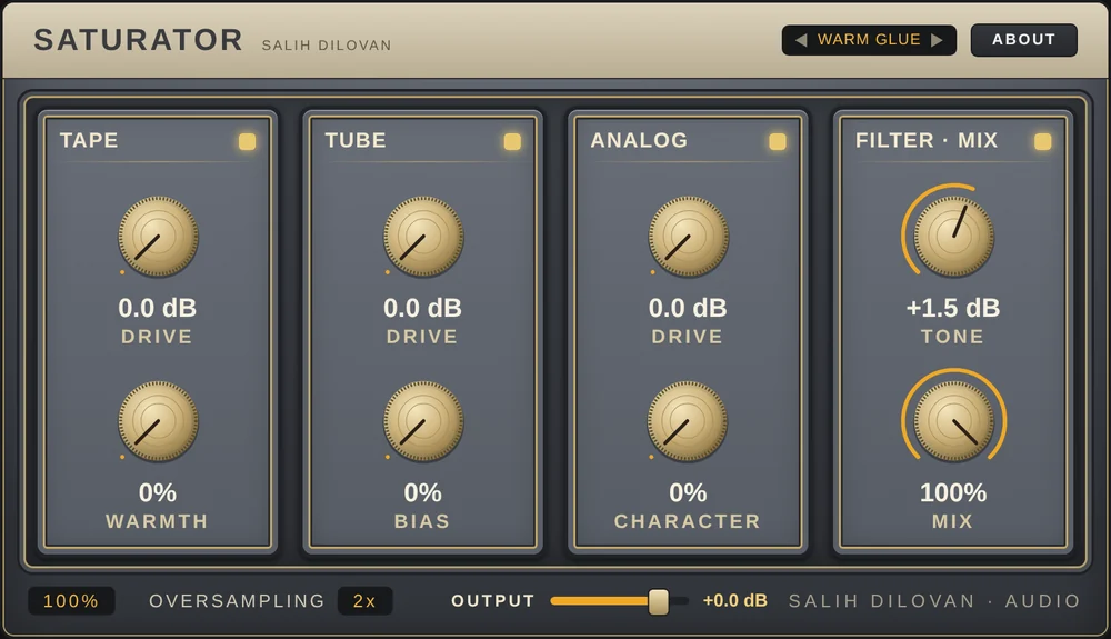 Saturator plugin preview